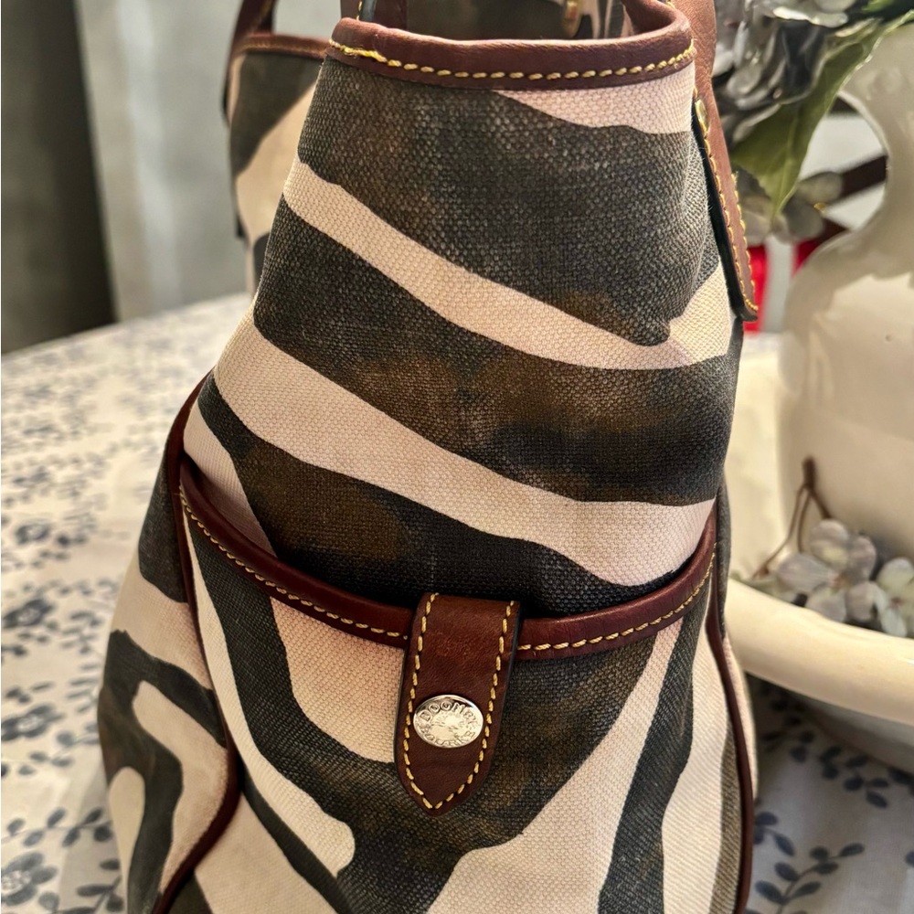 Dooney and Bourke Zebra Print Tote Bag - Picture 8 of 9